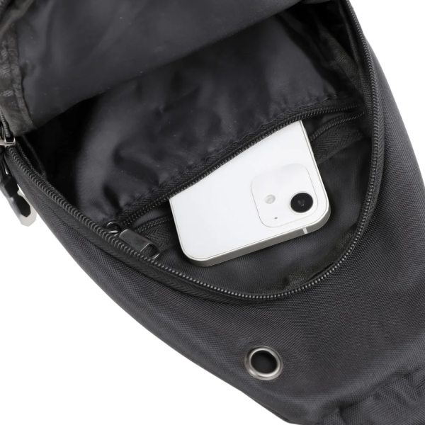 Minimalist Black Crossbody Sling Bag – Lightweight & Stylish Travel Chest Pack