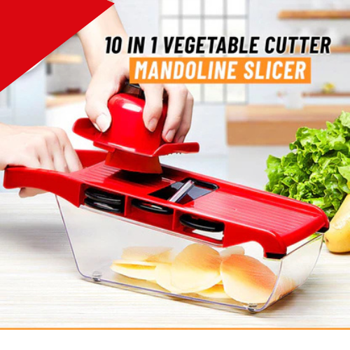 10 In 1 Mandolin Slicer Vegetable Cutter With Stainless Steel Blade Manual Nicer Kitchen Tool