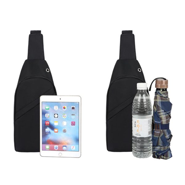 Minimalist Black Crossbody Sling Bag – Lightweight & Stylish Travel Chest Pack