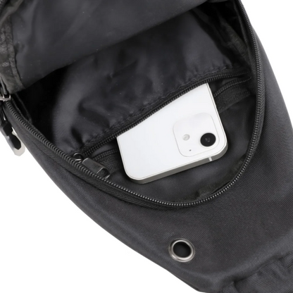 Minimalist Black Crossbody Sling Bag – Lightweight & Stylish Travel Chest Pack